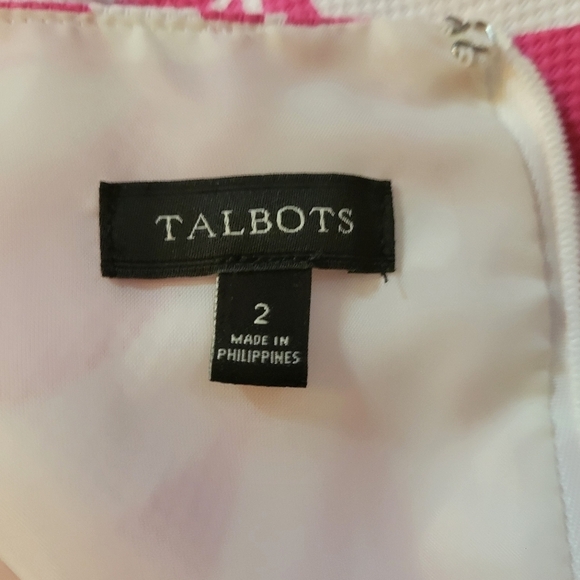 Talbots Pink Cap Sleeve Cotton Dress Size 2 - Picture 6 of 6